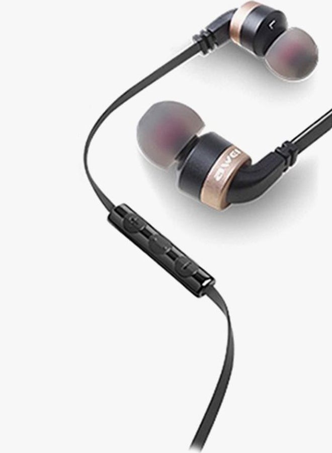 Awei ES-30TY In-Ear Earphones With Mic Black/Gold - Image 2