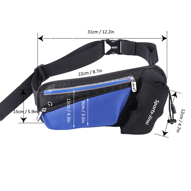 Reflective Stripe Climbing Hiking Sports Waist Bag 20 x 5cm - Image 2