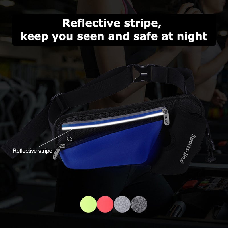 Reflective Stripe Climbing Hiking Sports Waist Bag 20 x 5cm - Image 4