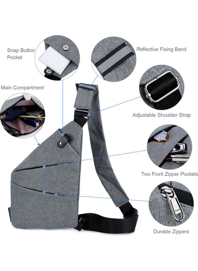 Lightweight Casual Chest Bag 30 x 3cm - Image 5