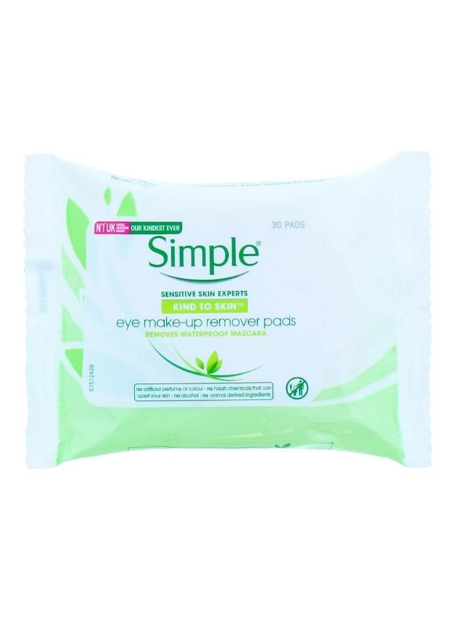 simple Eye Make Up Remover Pads White - Image 1