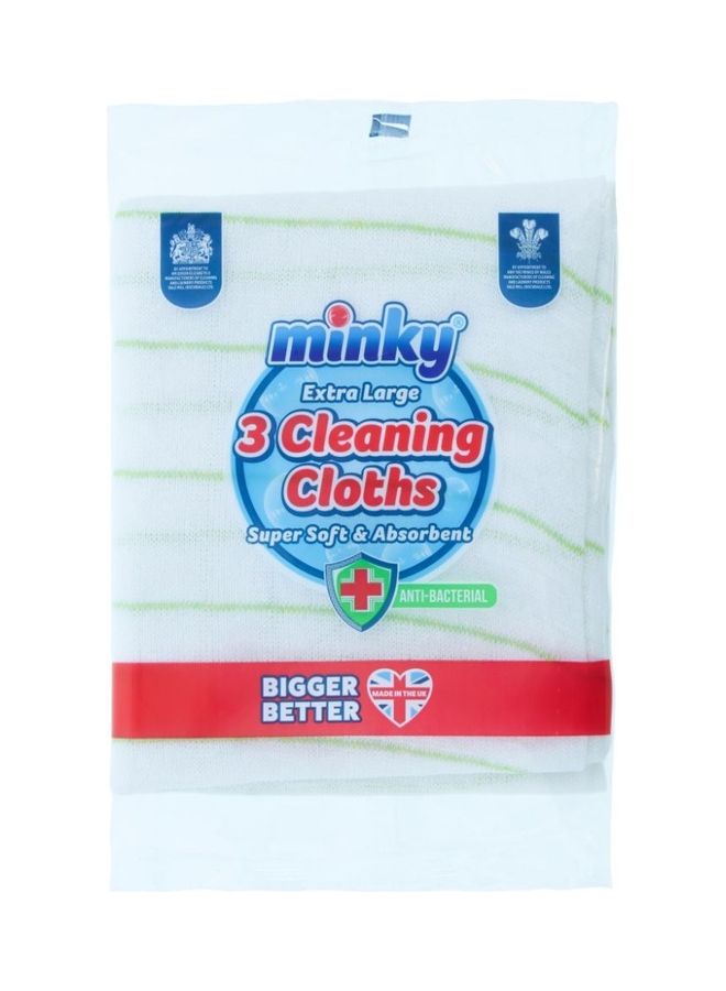 مينكي مجموعة مناديل مينكي للتنظيف مضادة للبكتيريا مكونة من 3 قطع موتليكولور - Image 1