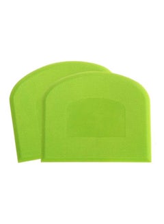 Beauenty Soft Cake Cream Scraper Dough Cutter Tool Green 12x9.5x0.2cm  - Image 1
