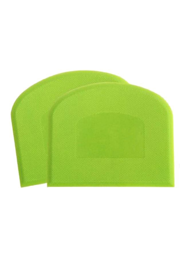 Beauenty Soft Cake Cream Scraper Dough Cutter Tool Green 12x9.5x0.2cm  - Image 1