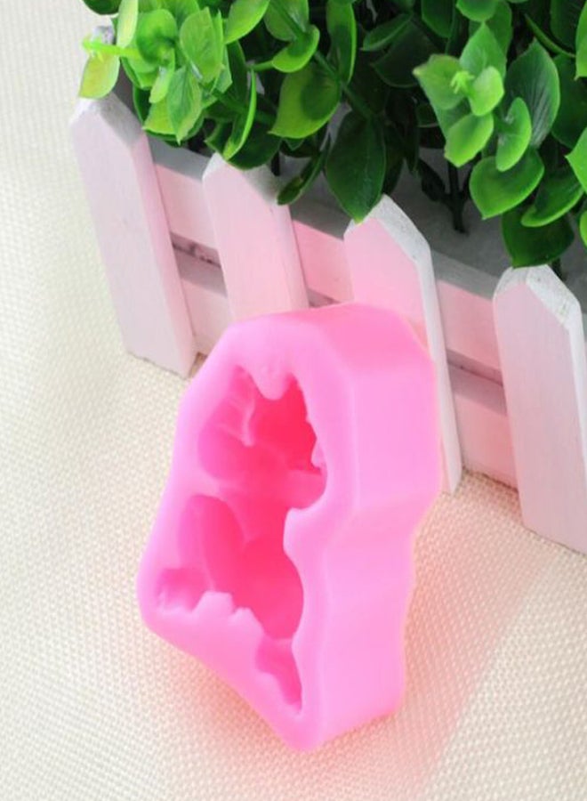 بيوينتي قالب شوكولاته  الفوندان بتصميم ثلاثي الأبعاد على شكل طفل وردي 6x4.5x3سم - Image 2