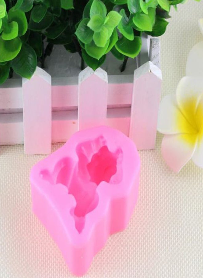 بيوينتي قالب شوكولاته  الفوندان بتصميم ثلاثي الأبعاد على شكل طفل وردي 6x4.5x3سم - Image 4