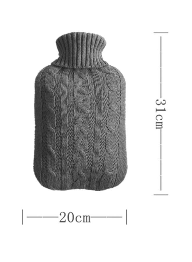 بيوينتي غطاء للزجاجة من التريكو قابل للغسل رمادي داكن 31x20سم - Image 2