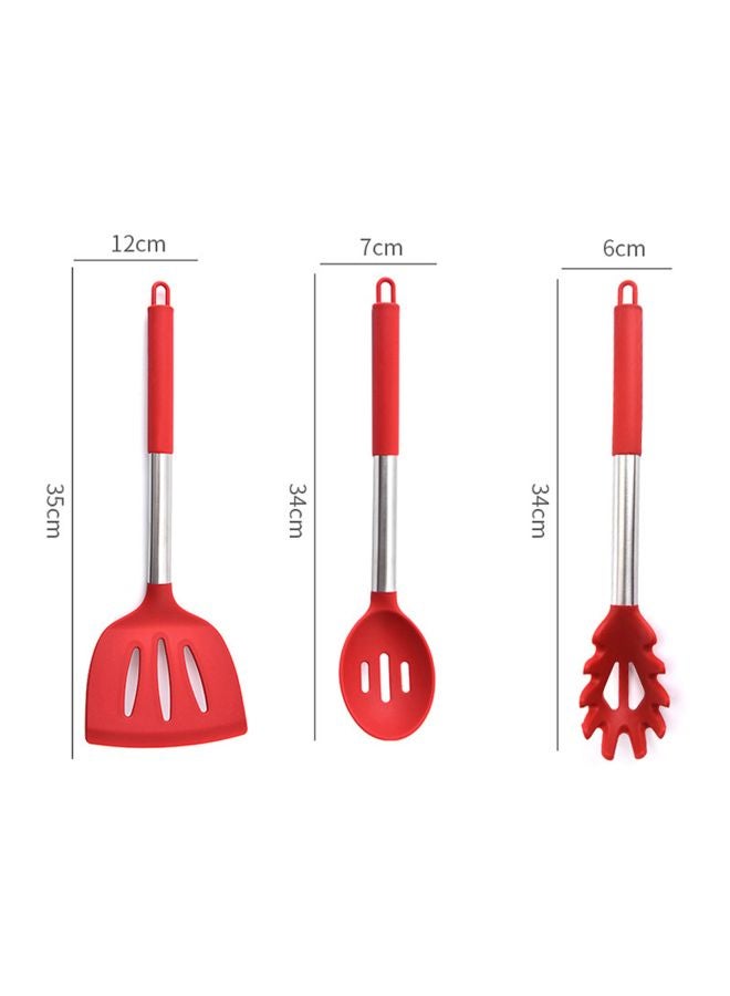 Generic 11-Piece Non Stick Kitchen Utensil Set Red 34x12x12cm  - Image 2