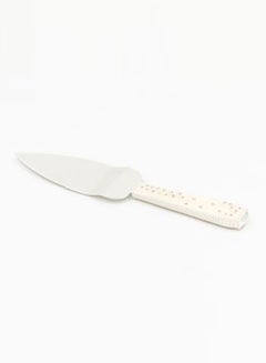 دانيا طقم سكاكين كيك من قطعتين أبيض/فضي 1xCake Shovel 13x37x3, 1xLarge Knife 20سم  - Image 2