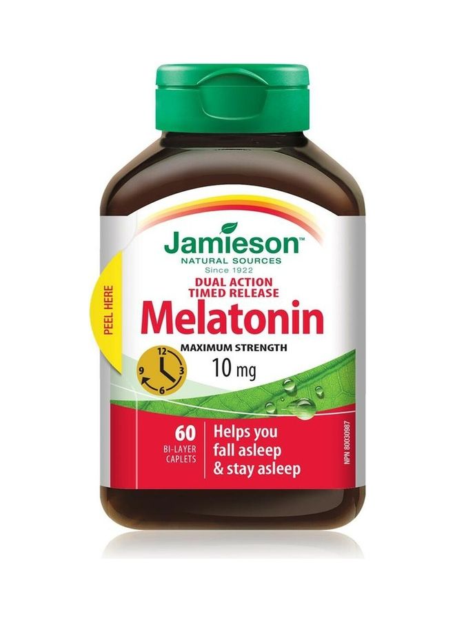 Jamieson Melatonin Dual Action Time Released 60 Bi-Layer Caplets - Image 1