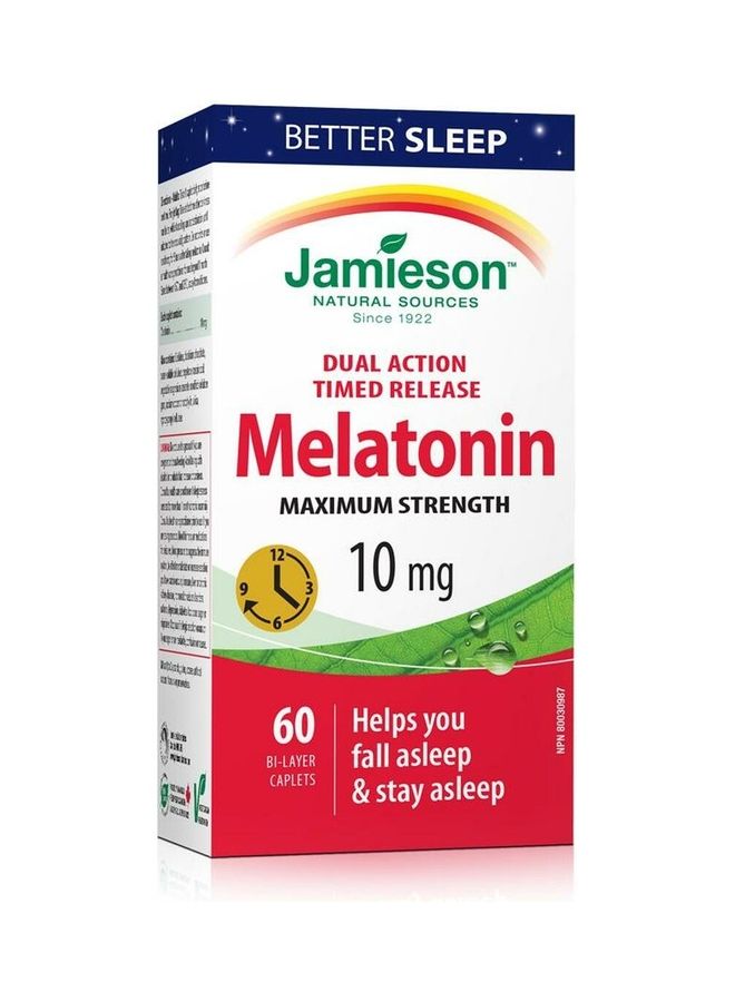 Jamieson Melatonin Dual Action Time Released 60 Bi-Layer Caplets - Image 4
