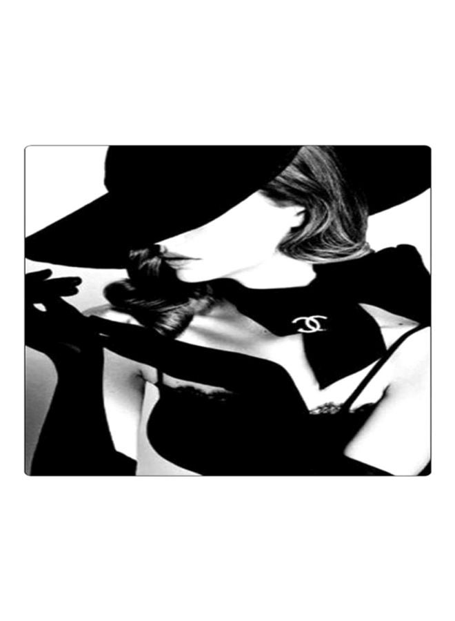 BP Printed Anti-Slip Gaming Mouse Pad Black/White/Grey - Image 1