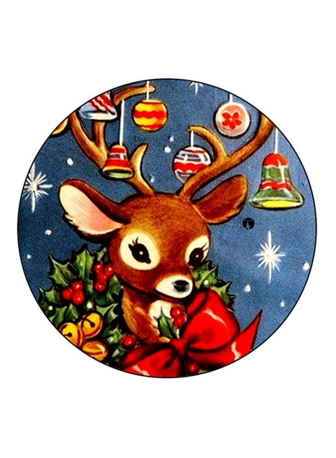 BP A Deer Printed Mouse Pad Blue/Red/Green