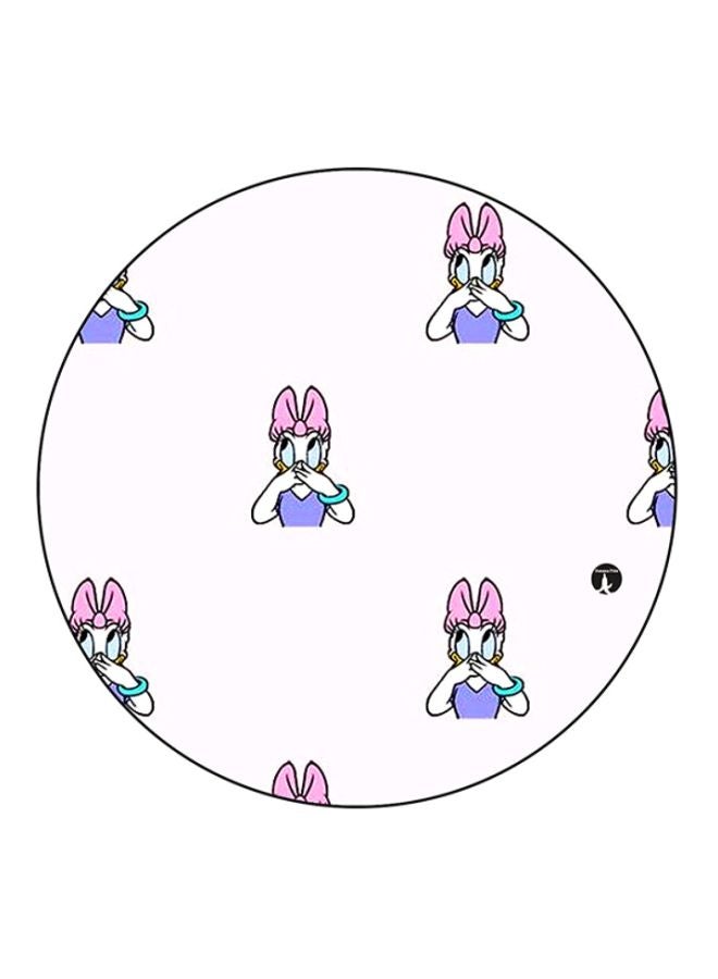 BP Vintage Art Printed Round Mouse Pad Pink/Purple/Beige