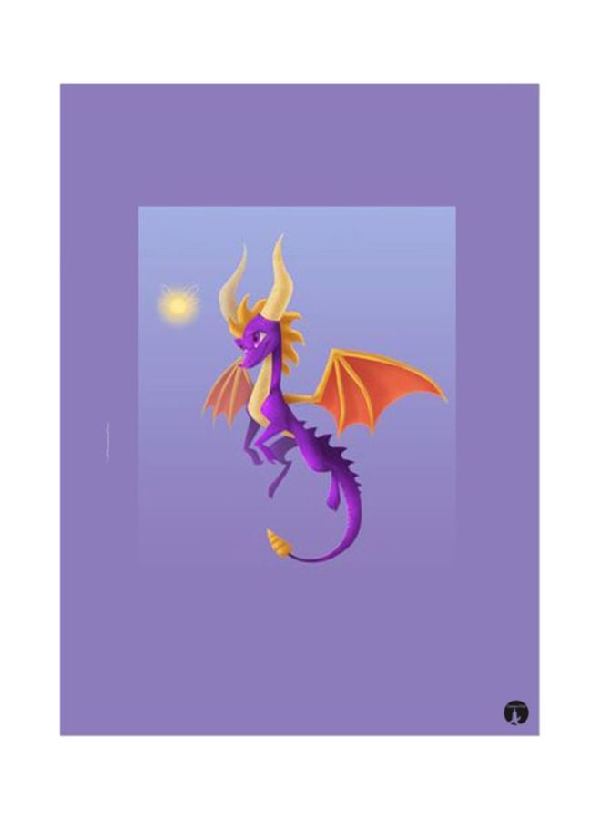 BP The Video Game Spyro Mouse Pad Purple/Orange/Yellow 