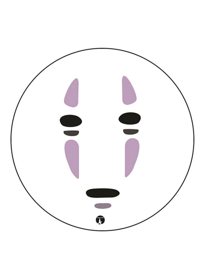 BP A Woman Printed Round Mouse Pad White/Purple/Black 