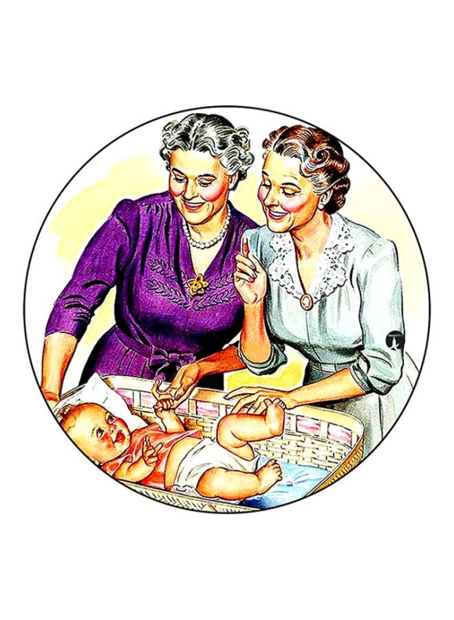 BP Vintage Art Mouse Pad Yellow/Purple/White