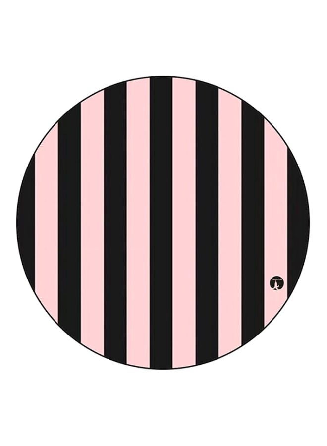 لوح ماوس بطبعة خطوط وردي/أسود