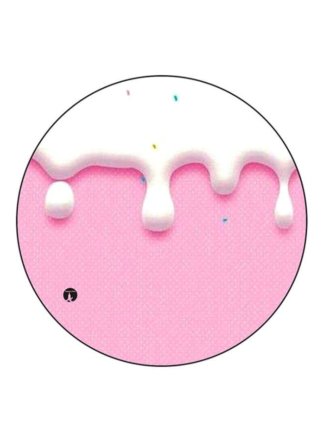 لوح ماوس بطبعة كعك وردي/أبيض