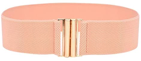 Fashion Lady Wide Belts Women Wide Elastic Belt Buckle Waist Dress Stretch multicolour - Image 3