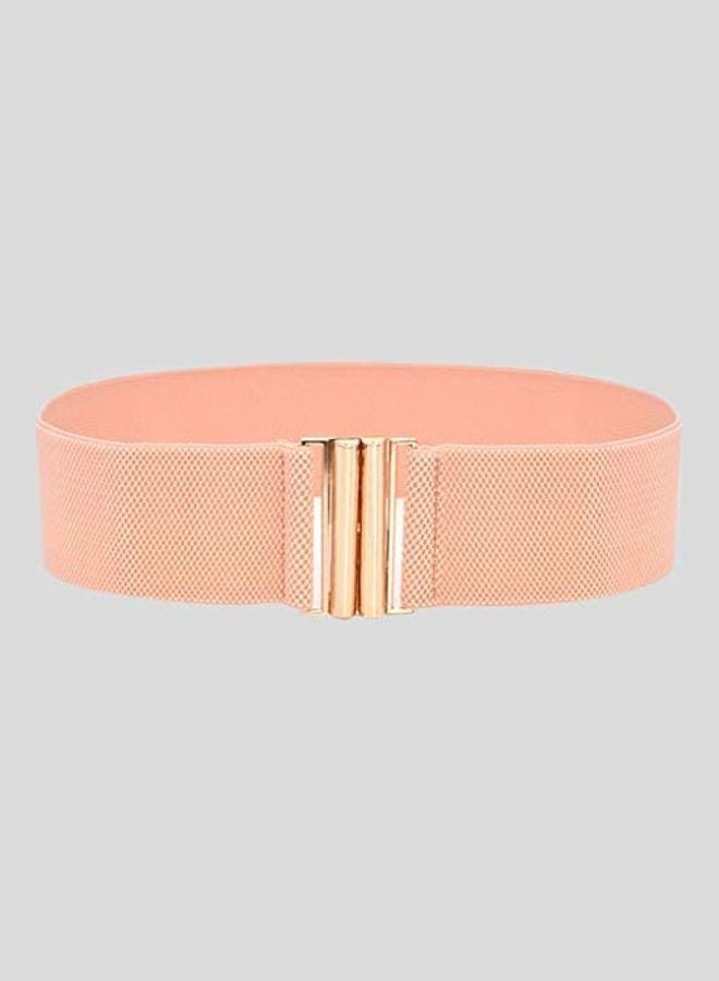 Fashion Lady Wide Belts Women Wide Elastic Belt Buckle Waist Dress Stretch multicolour - Image 2