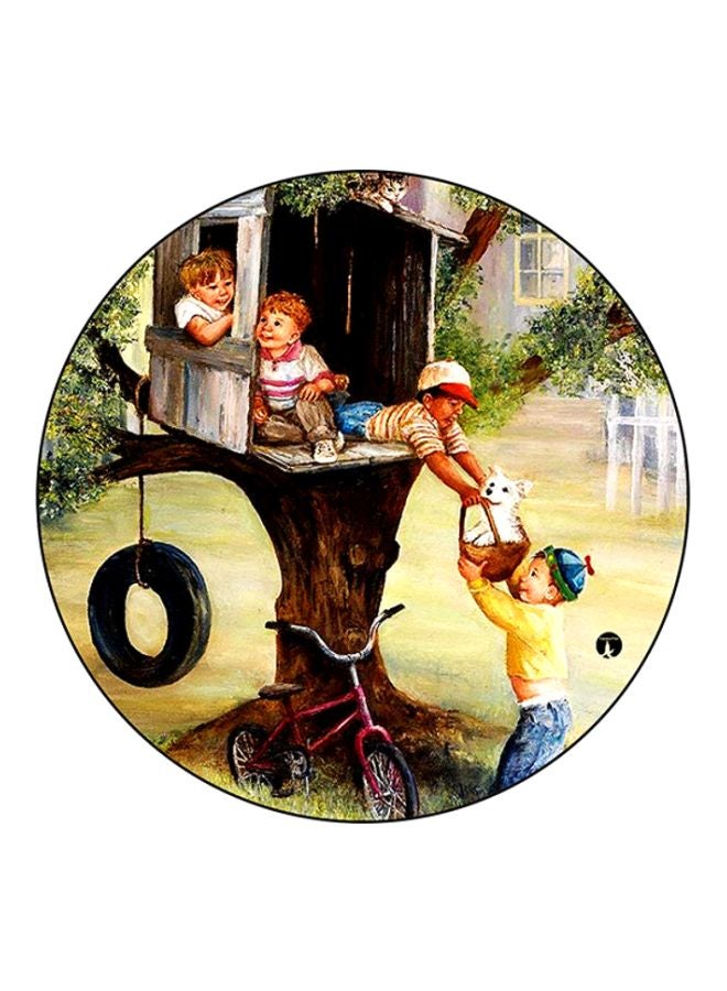 Vintage Art Printed Mouse Pad Multicolour