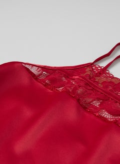 Amante Flower Embroidered Night Dress Persian Red  - Image 5