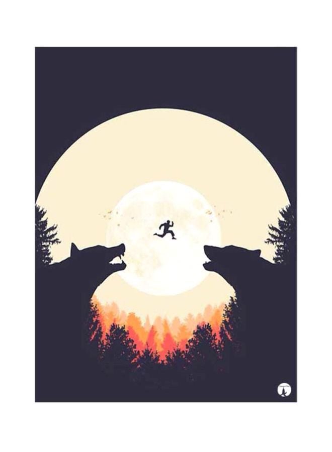 BP Wolves Printed Mouse Pad Black/Beige/Orange