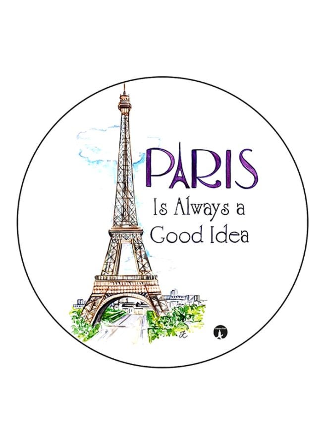 BP English Phrases Print Mouse Pad White/Purple/Brown