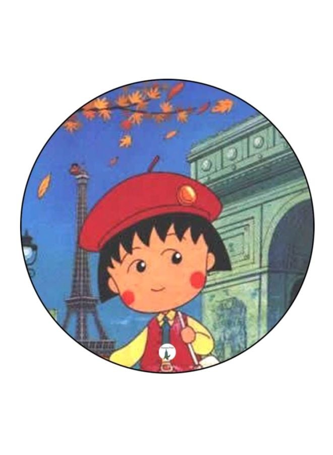 The Anime Chibi Maruko Chan Printed Mousepad Blue/Red/Green