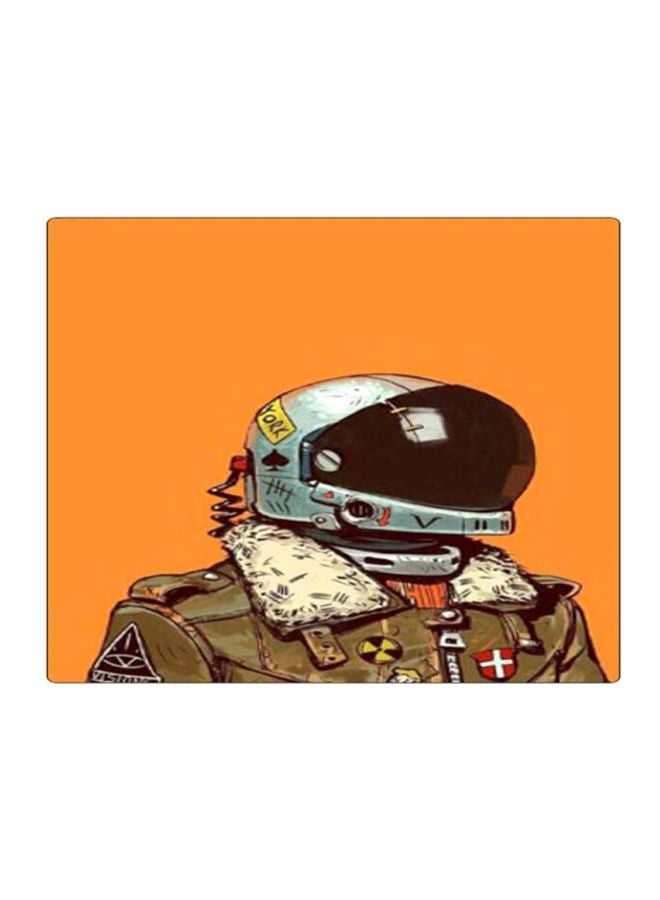 BP Printed Anti-Slip Gaming Mouse Pad Orange/Beige/Black - Image 1