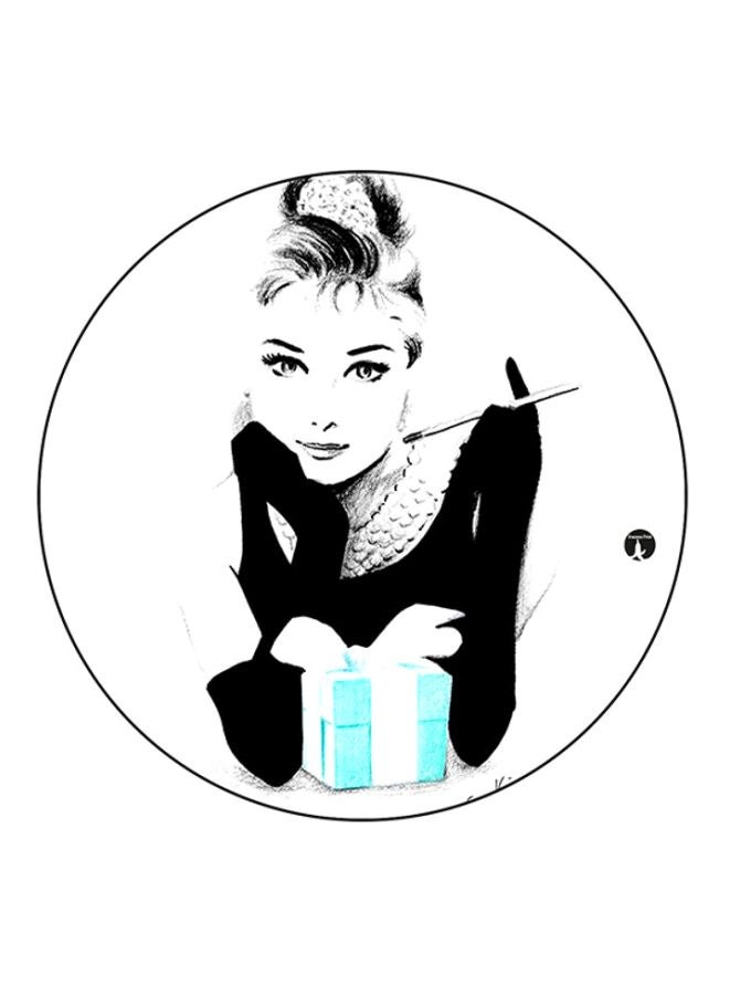 BP Audrey Hepburn Printed Mouse Pad White/Black/Blue