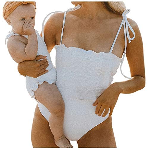 Generic Women One Piece Solid Strappy Ruched High Waist Padded Bra Beach Bikini multicolour  - Image 1