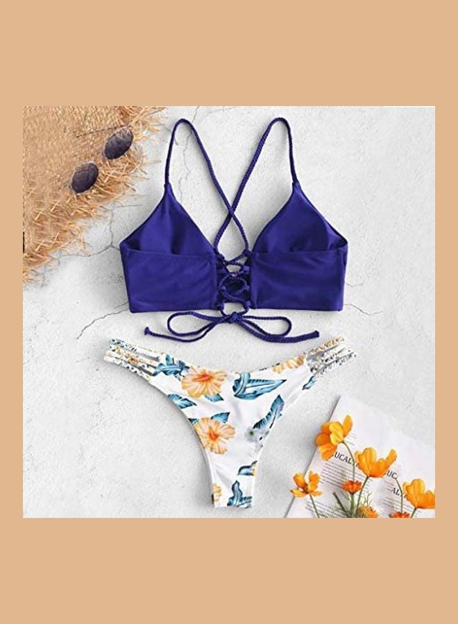 Generic WWomen's Bikini Cut Flower Two Piece Swimsuit Pushups Swimwear Beachwear multicolour  - Image 3