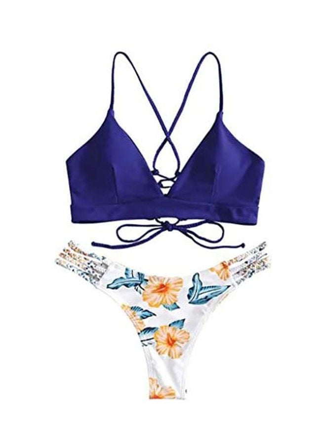 Generic WWomen's Bikini Cut Flower Two Piece Swimsuit Pushups Swimwear Beachwear multicolour  - Image 1