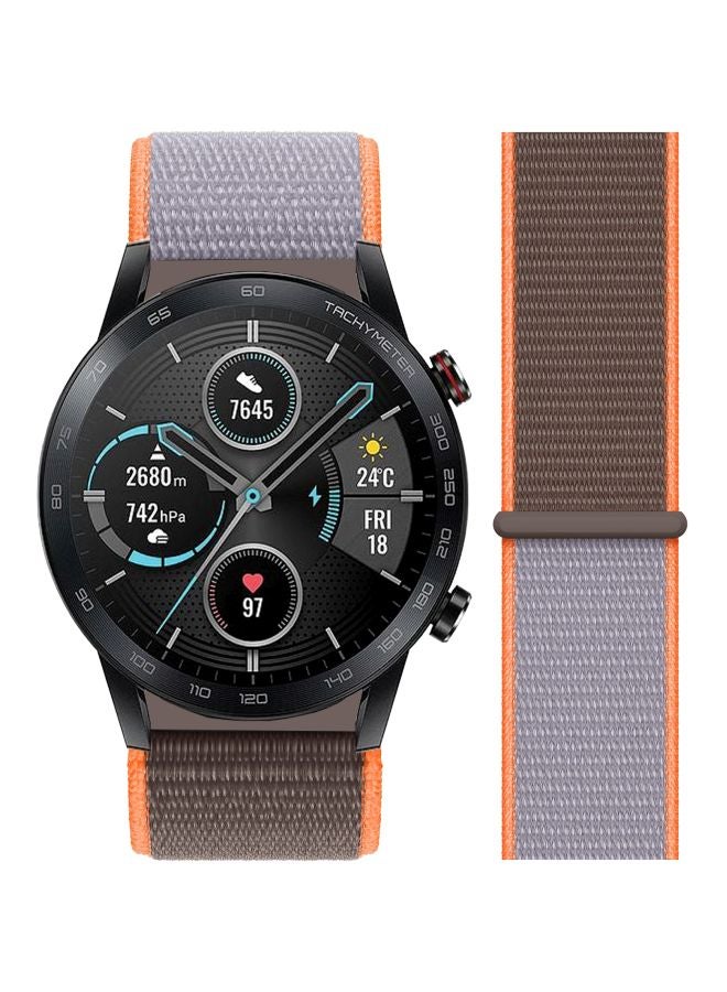 Perfii Replacement Band For Huawei Honor MagicWatch 2 46mm Vitamin Orange/Brown - Image 2