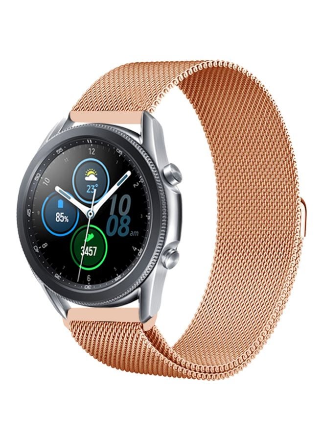 Perfii Replacement Band For Samsung Galaxy Watch 3 45mm Rose Gold 