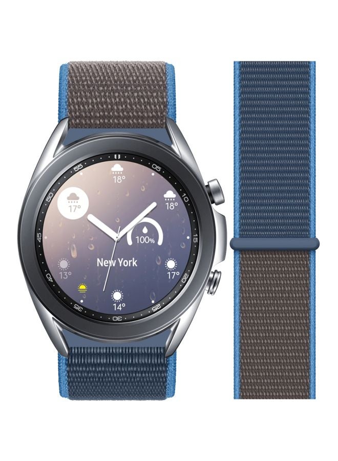 Perfii Replacement Band For Samsung Galaxy Watch3 41mm Surf Blue/Brown - Image 2