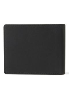 Red Tape Sewing Detailed Leather Wallet Black  - Image 2