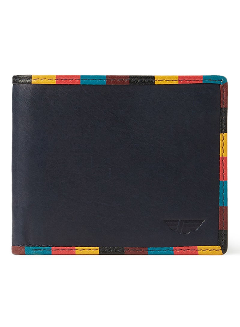 Red Tape - Colour Block Border Leather Wallet Navy Blue - Image 1