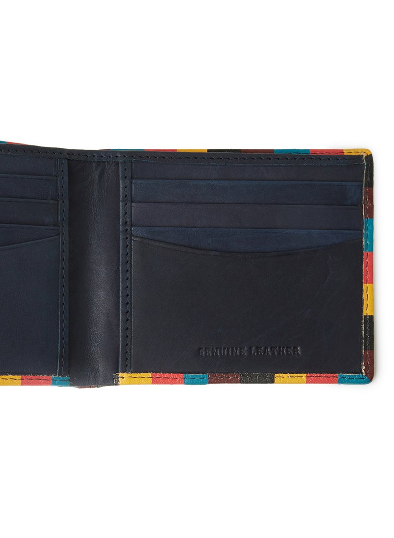 Red Tape - Colour Block Border Leather Wallet Navy Blue - Image 1
