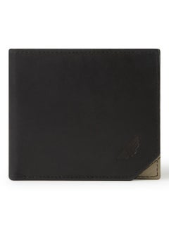 Red Tape Debossed Logo Leather Wallet Black Tan  - Image 1
