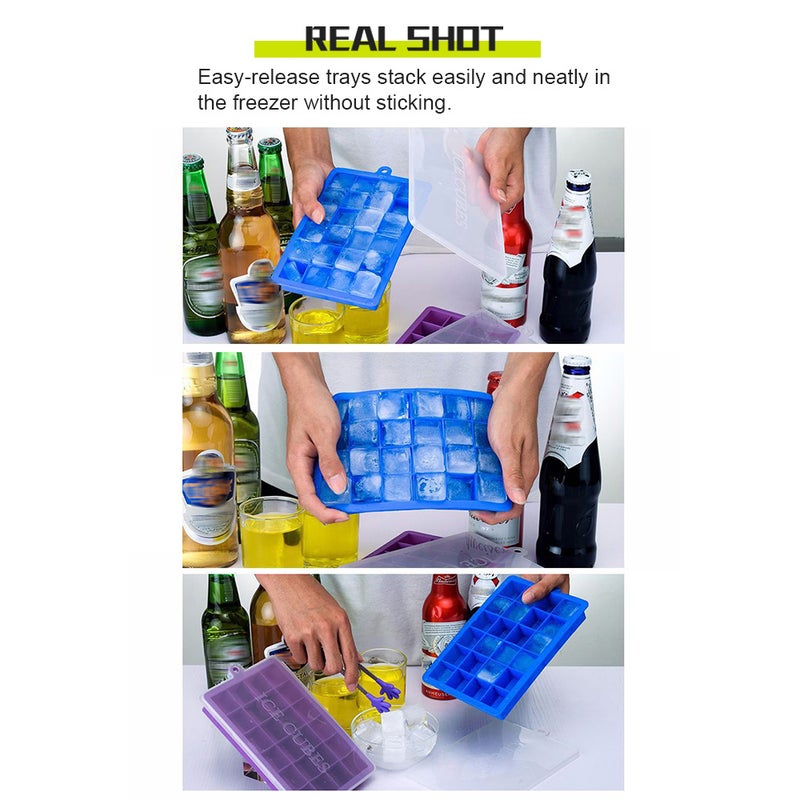 Ice Cube Tray With Lid Dark blue 18.5 x 3 x 13cm - Image 4