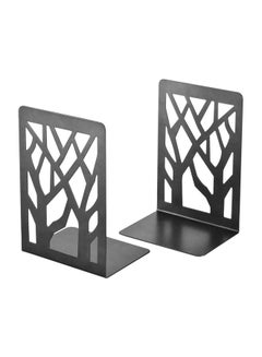Generic 2-Piece Tree Designed Bookend Set Black  - Image 1