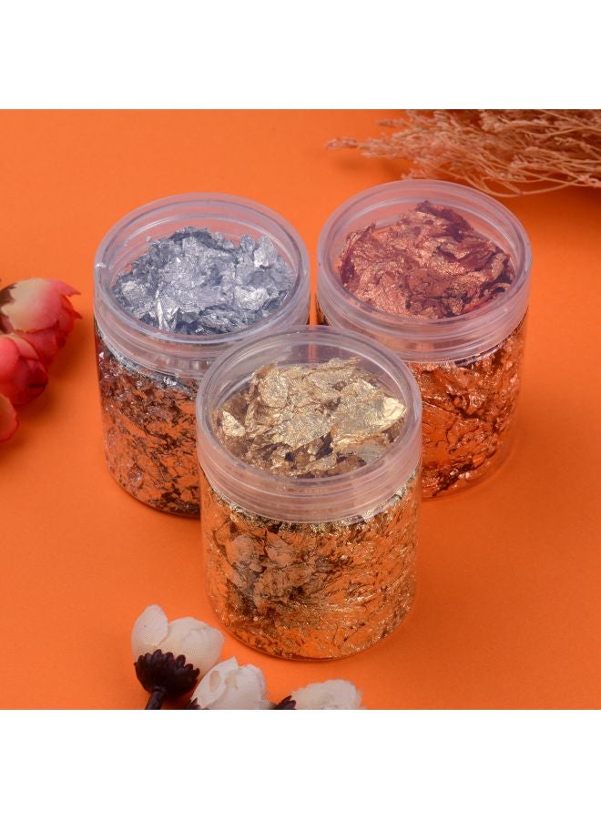 Pack Of 3 Imitation Foil Flakes Copper/Gold/Silver - Image 4