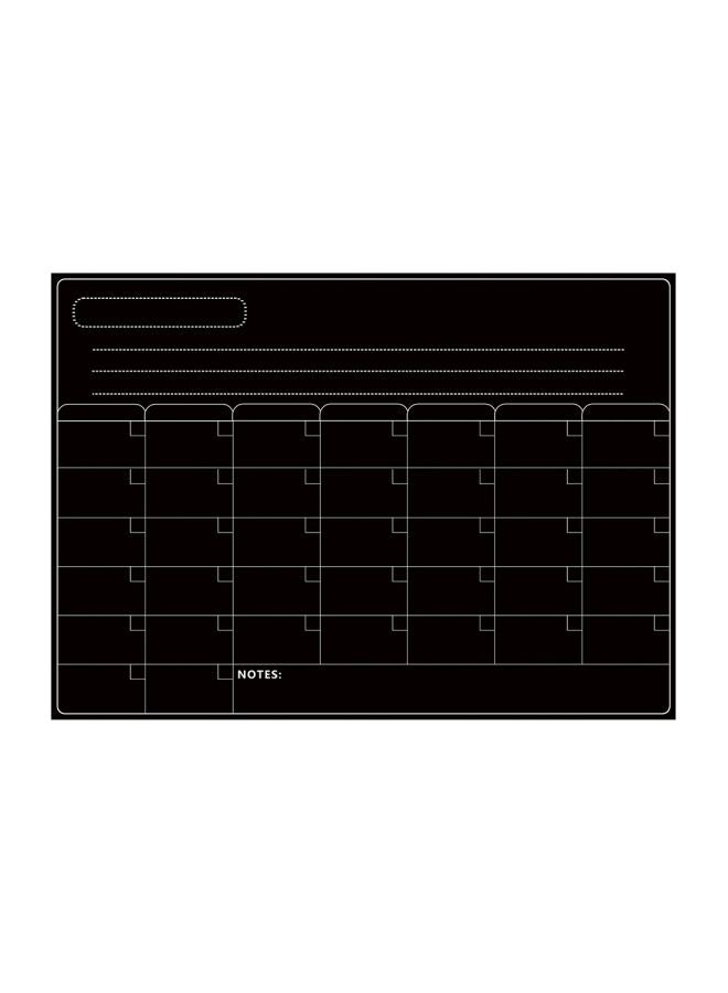 Generic Magnetic Dry-Erase Calendar Board Black  - Image 1