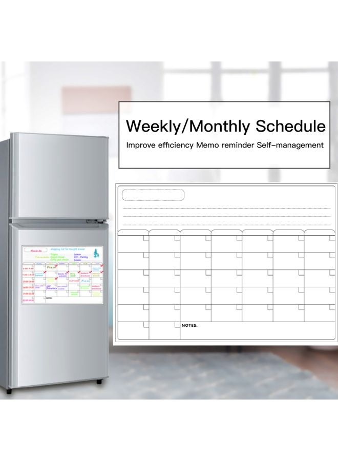 Generic Magnetic Dry-Erase Calendar Board White  - Image 4