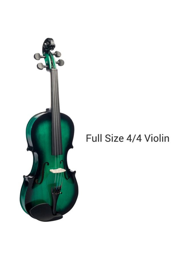 Wooden Acoustic Violin With Bow And Storage Case - Image 3