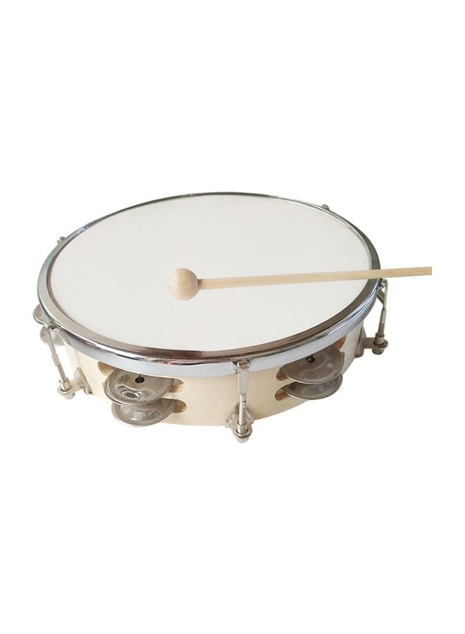 Double Row Tambourine Drum Bell With Stick - 8 Inch - v1606547419/N42589885A_4