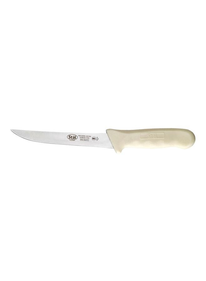 Winco - Wide Stiff Boning Knife Silver/White 6inch - Image 1
